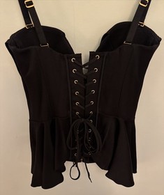 Agent Provocateur Tagged New Black Pearse Corset -  AP4 UK Size 12 US Size 8