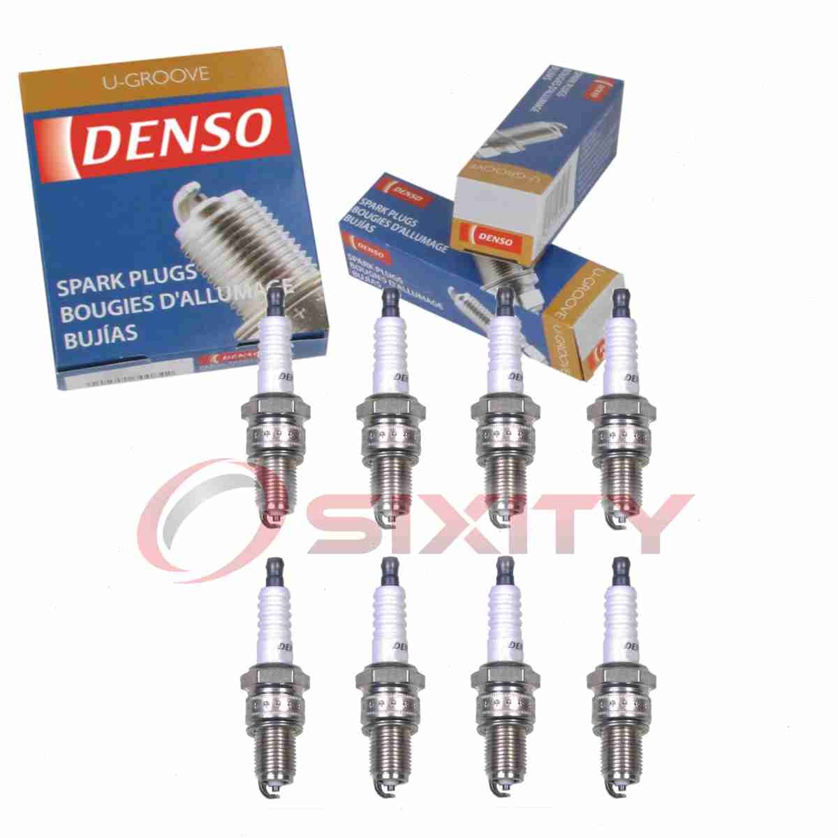 8 pc Denso Standard U-Groove Spark Plugs for 1989 Dodge D250 5.9L V8 yw