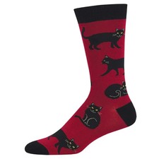 Socksmith Black Cat Bamboo Red Socks Women's Footwear