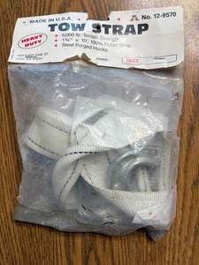 VTG Big A 10 Ft Tow Strap 1-3/4” 6000 Pound Capacity Steel Forged Hooks