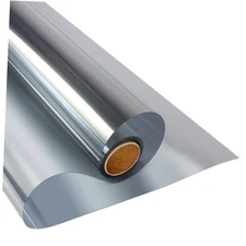 KESPEN Window Film One Way Daytime Privacy Static 17.5 Inch X 16.4 Feet Silver