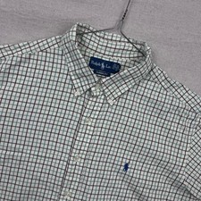 Polo Ralph Lauren Classic Fit Tattersall Patterned Button Down Shirt Blue Pony