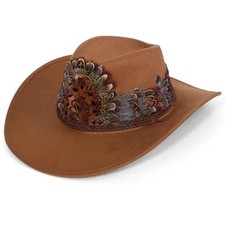 Feather Hat Band for Men Women - 100 Natural Feather Cowboy Western Hat Bands