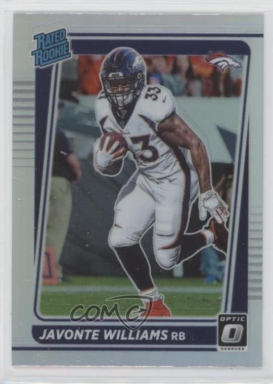 2021 Panini Donruss Rated Optic Holo Preview Javonte Williams Rookie RC 0b0g