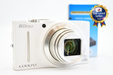     Excellent 5 Nikon COOLPIX S8200 White Compact Digital Camera From Japan