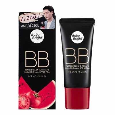 Crème BB mat pastèque et tomate bébé brillant FPS45 peau beige... - Photo 1/4