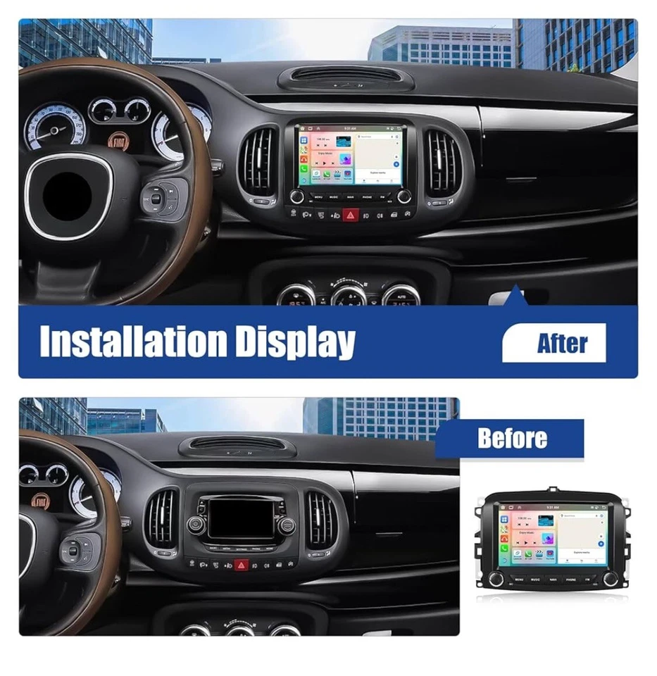 CARPLAY CARTABLET 10'' Fiat 500L Restyling Wi-Fi Bluetooth Navi USB 2 32gb - Immagine 2 di 4