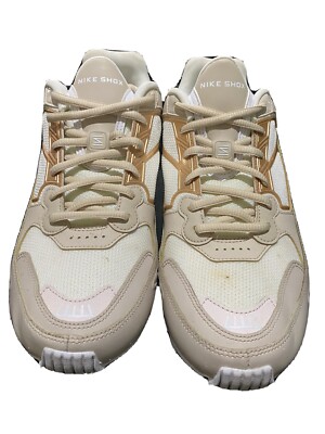 nike beige shox enigma 9000 trainers
