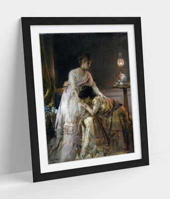 ALFRED STEVENS, AFTER THE BALL - GERAHMTES WANDBILD POSTER DRUCK 4 GRÖßEN