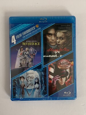 Tim Burton Collection: 4 Film Favorites (Blu-ray Disc, 2014, 4-Disc Set) NEW!