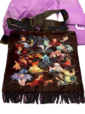 Disney Characters Purse Bag Canvas cross body Shoulder Tassels