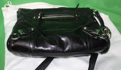 Michael Kors Black Leather Handbag With Dust Bag Cover - Picture 10 of 11