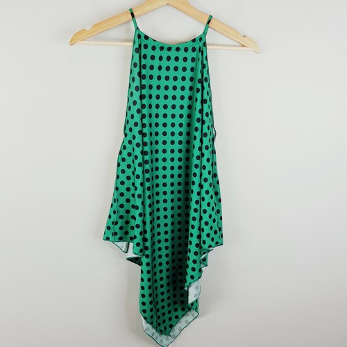 ZARA Womens Size S or 10 Polka Dot Handkerchief Hem Top - Picture 5 of 7