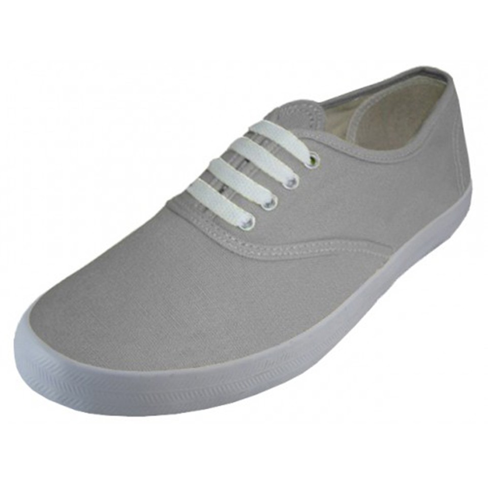 Womens Classic Plimsoll Sneaker Lace Up Fashion Canvas Shoes Colors