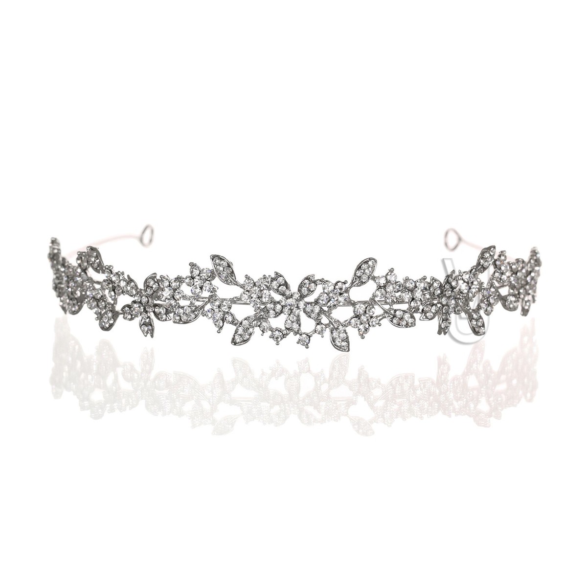Bridal Floral Rhinestone Crystal Prom Wedding Tiara Headband