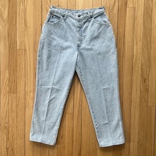 Vintage Lands’ End Light wash Jeans Made in USA High waisted Women Sz - 12