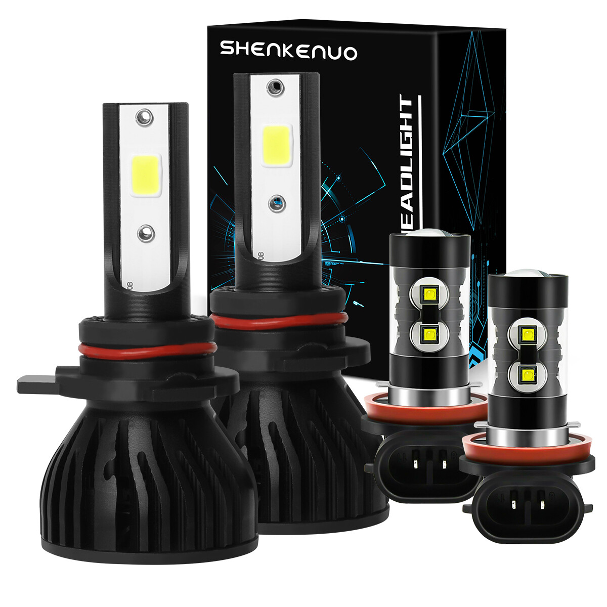 For Dodge Dart 2013-2015 - 4PC Combo LED Headlights Fog Light Bulbs Kit WHITE