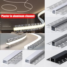 Plaster in LED Aluminum Channel W/ Flange Trimless Recessed for LED Light Strip