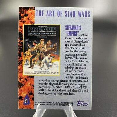 1993 Topps Star Wars Galaxy Art Of Star Wars Poster Art Card