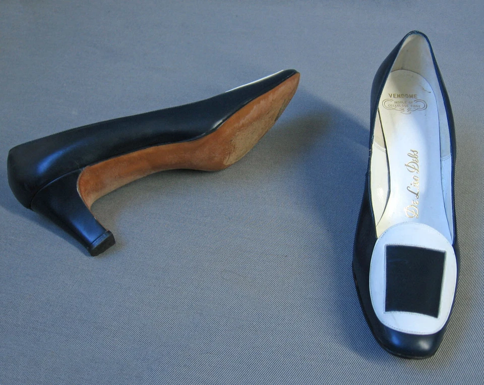 Zapatos de salón vintage años 60 mod tacones DeLiso Debs inspirados en Vendome Pilgrim para mujer Foto 3 de 4