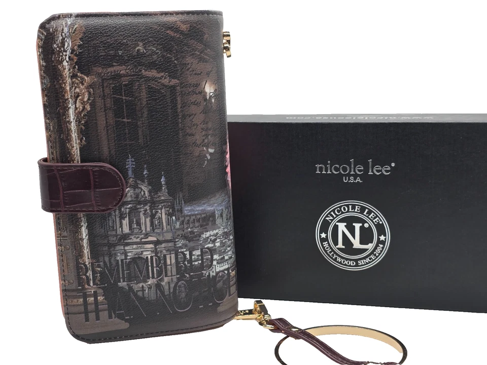 Cartera Muñequera Nicole Lee Moda Estampado con Pulsera Correa Cristal Palacio Foto 2 de 4