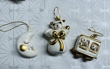 Bolzano Ceramica Thun Addobbi Natalizi Ciondolo Addobbi Albero di Natale Decorazione 3 Pezzi