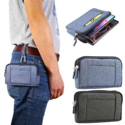 Super Slim Denim Phone Pouch for iPhone 13 12 11 Pro Max XR Samsung S22 A53 A82