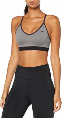 Nike 280349 Women's Indy Bra, Grey/Black, X-Small
