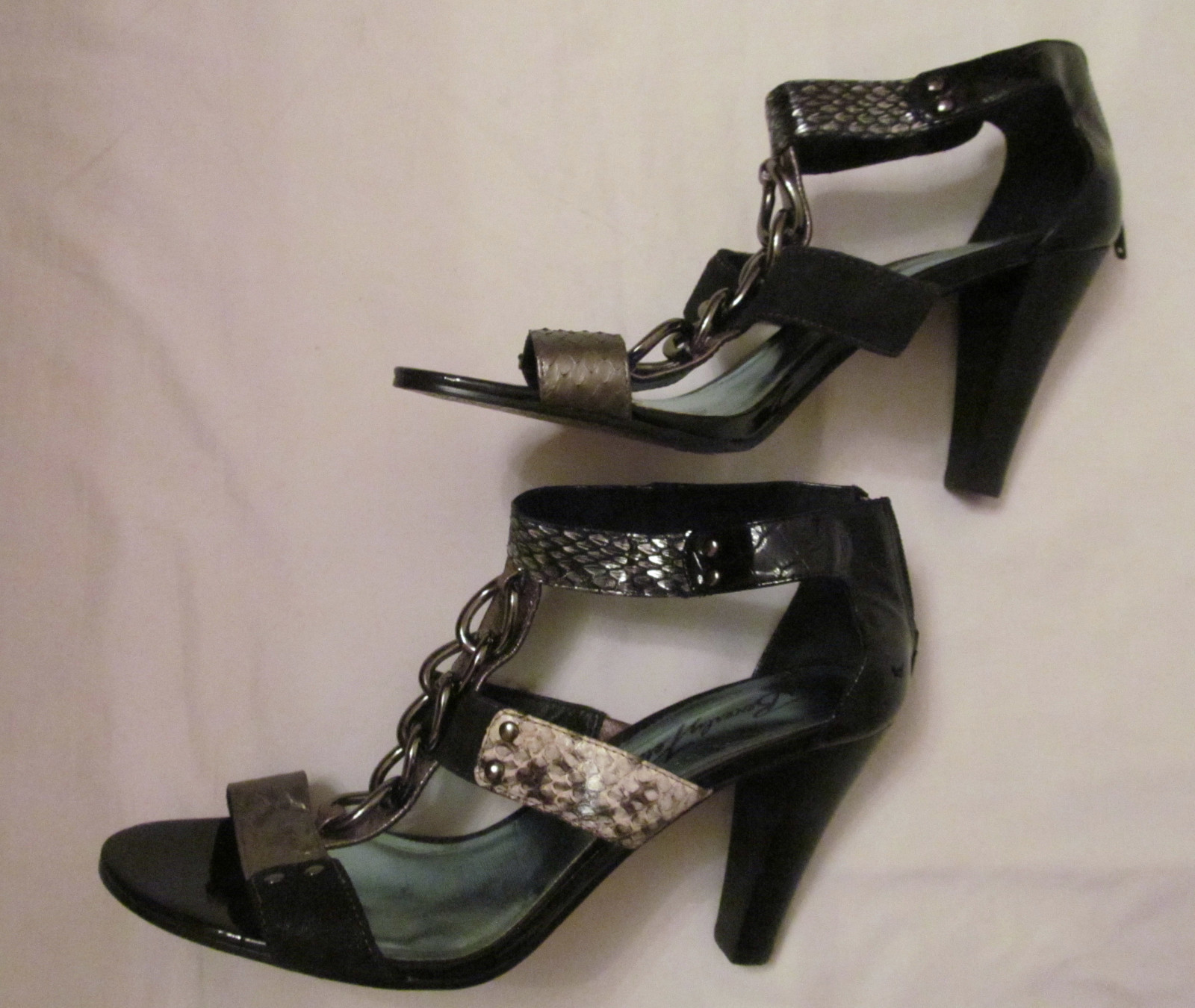 BEVERLY FELDMAN snake python front chain accent a… - image 2