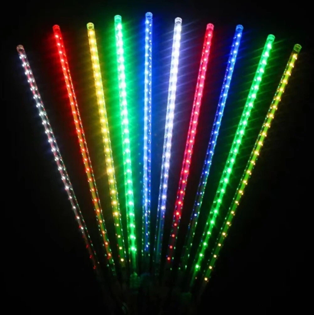 Solar Lights Meteor Shower Rain Tree String Light Garden Party 4set 50cm 10tubes
