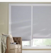 Shadow White Cordless Blackout Cellular Shade - 26.75 in. W x 48 in. L