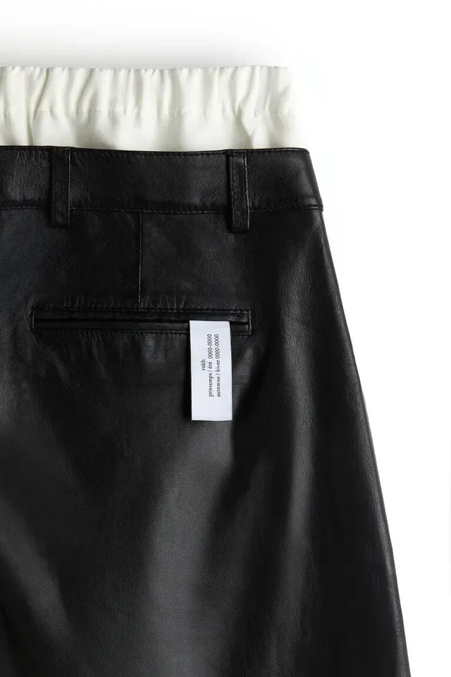 H&M Designer ROKH BELOW RRP CHEAP 🔥 NEW DOUBLE WAIST LEATHER SHORTS
