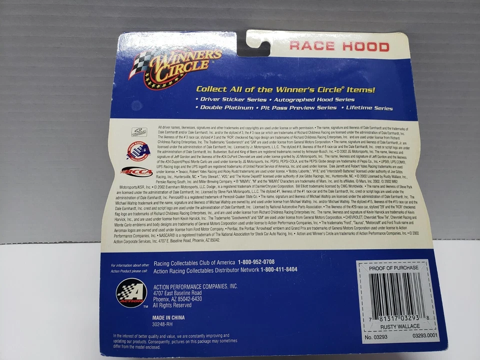 Winners Circle NASCAR 2002 Rusty Wallace #2 Race Hood Ford Taurus escala 1:43 (A) Foto 2 de 2