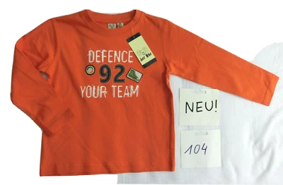NEU -  Bob der Bär  - orange - Langarm-Shirt - Sweatshirt Gr 104 - Bild 1 von 4