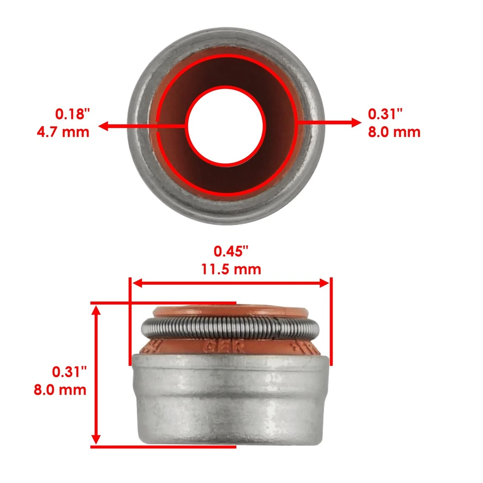 4x Sello de vástago de válvula para Can-Am Outlander L 450 / L MAX 450 2015 420430420 Foto 2 de 4