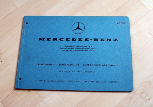 Ersatzteilliste Mercedes Hinterachse Bm 741.3, für Mercedes L 608 Transporter