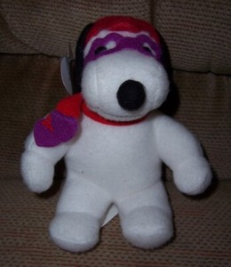 Snoopy Valentine Plush wearing Purple Heart Mask with Red and Purple Heart Scarf | eBay