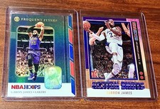 2019-20 PANINI NBA HOOPS LEBRON JAMES FREQUENT FLYERS HOLO + ACTION SHOTS HOLO!!