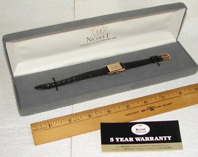 Vnt Nicolet Ladies WATCH H&R Block 10 Year Employee Award MIB C23