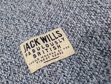 Jack Wills Sweater Mens Medium Pullover Fabulously British Heathered Blue Cotton