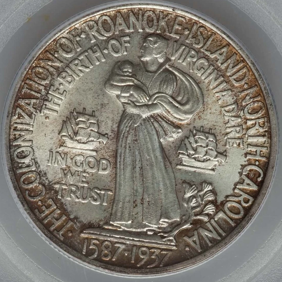 1937 Roanoke Commemorative NGC MS67 - FABULOUS TONING ! - Image 2 of 4