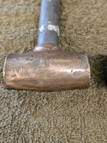 2 Hackett copper Brass sledge Hammer Mallet 1.5 3 Lb Non Sparking Body Metal - Picture 6 of 11