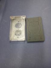 SLATER - RECEPTACLE WEATHER PROOF OUTDOOR COVER PLATE FOR DUPLEX OUTLET. WET LOC