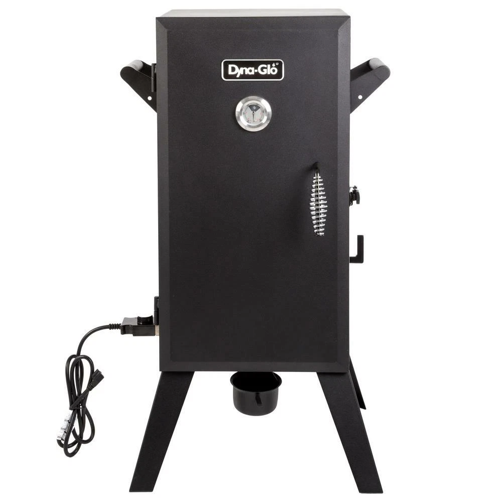 Dyna-Glo Electric Smoker Vertical Analog Heat Thermometer Locking Lid/Door  Black 872076002130 | eBay