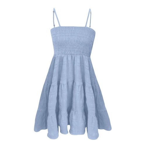 US Summer Camisole Vest Mini Beach Dress Sleeveless A-line, Casual Short Dress - Picture 4 of 5