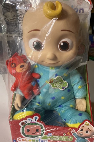Cocomelon Musical Bedtime JJ Doll & Teddy Bear 10" Plush YouTube NEW FAST SHIP - Picture 8 of 8