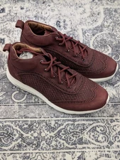 Marc Joseph NY Leather Casual Shoes Women's Size 7 Lace Up NY Plaza Bordo Washed