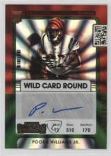 2021 Contenders Ticket Wild Card Round Pooka Williams Jr #287 Rookie Auto RC al8. rookie card picture