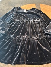 NWT GAP KIDS VELVET TIERED STAR HOLIDAY DRESS GIRLS L 10