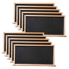 10 Pack Beehive Frames & Wax Foundations for Deep Brood Hives, 9-1/8" Black
